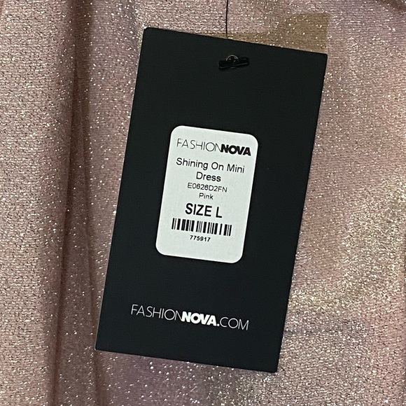 NEVER WORN. Pink sparkly backless mini dress - Picture 4 of 5